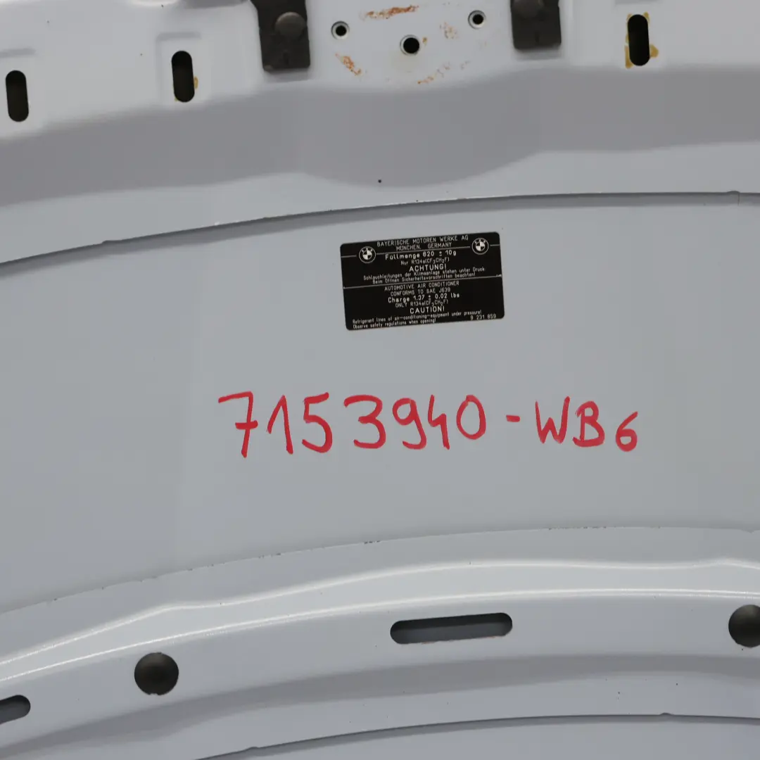 Maska Pokrywa Silnika Bluewater Blue Water Metallic - 896 do BMW E90 E91 LCI o numerze 7153940 BMW E90 E91 LCI Maska Pokrywa Silnika Bluewater Blue Water Metallic - 896 - SKU 7153940-WB6 - Numer Części 7153940