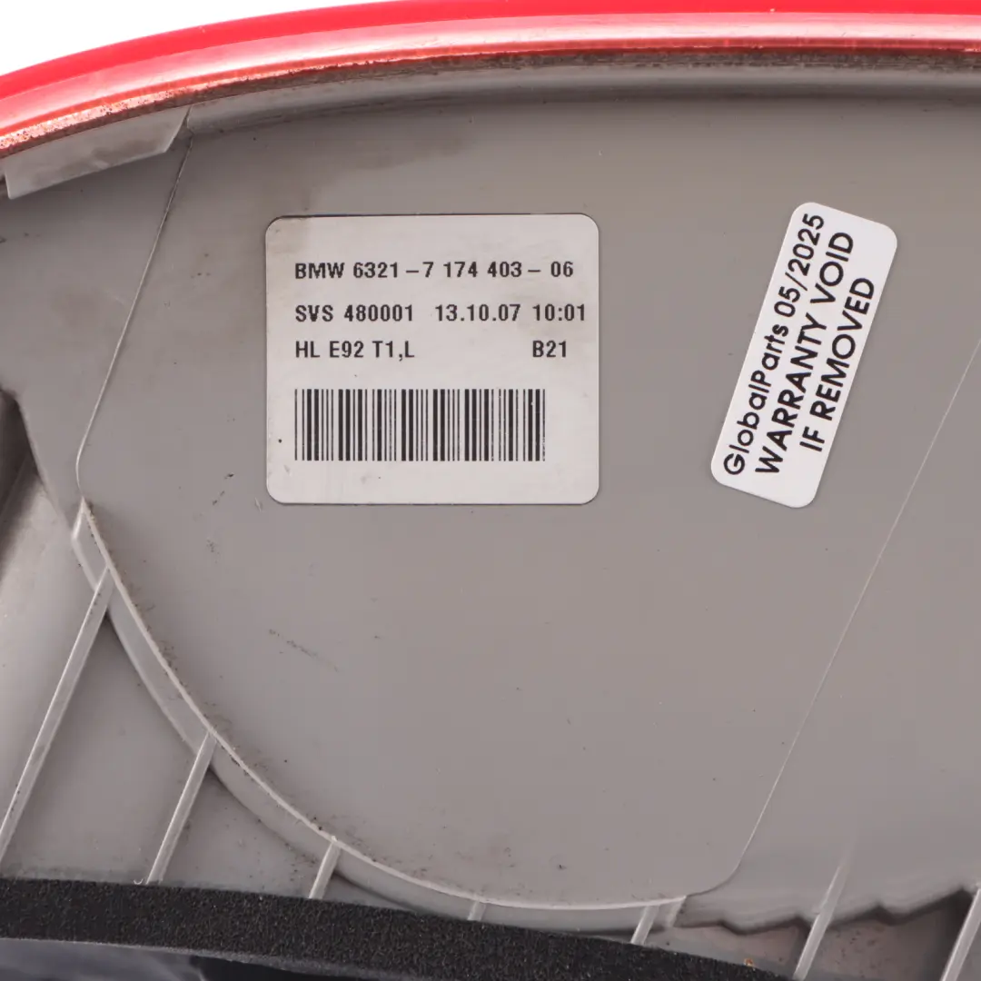 Rückleuchte Rücklicht Seitenwand Links für BMW E92 Coupe mit Teilenummer 7174403 BMW E92 Coupe Rückleuchte Rücklicht Seitenwand Links - SKU 7174403-2 - Teilenummer 7174403