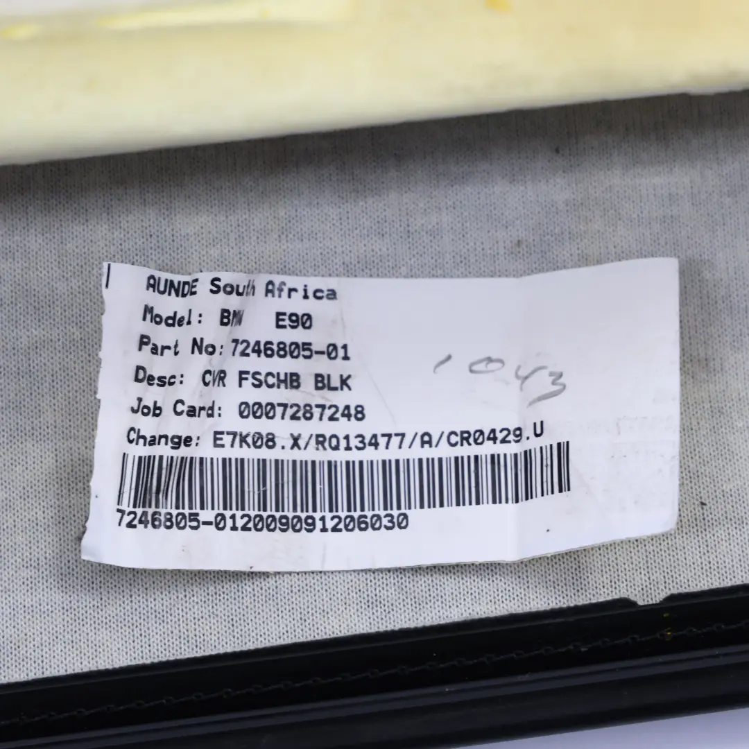 Vordersitzbezug BMW E90 E91 LCI Links Rechts Sitzheizung Schwarz Leder für mit Teilenummer 7246805 Vordersitzbezug BMW E90 E91 LCI Links Rechts Sitzheizung Schwarz Leder - SKU 7246805-1 - Teilenummer 7246805