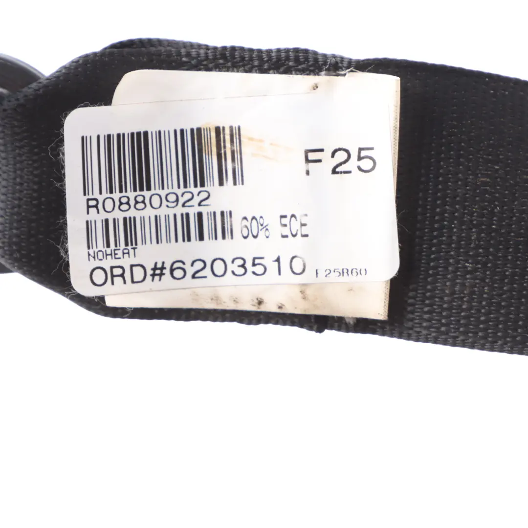 Center Seat Belt Centre Safety to BMW F25 F26 Rear with Part number 7255763 BMW F25 F26 Rear Center Seat Belt Centre Safety - SKU 7255763 - Part number 7255763