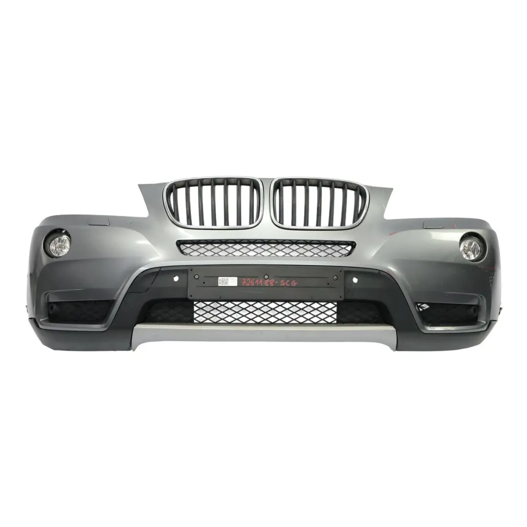 Front Bumper Trim Panel Covering Spacegrau Grey Metallic - A52 to BMW X3 F25 with Part number 7261188 BMW X3 F25 Front Bumper Trim Panel Covering Spacegrau Grey Metallic - A52 - SKU 7261188-SCG - Part number 7261188