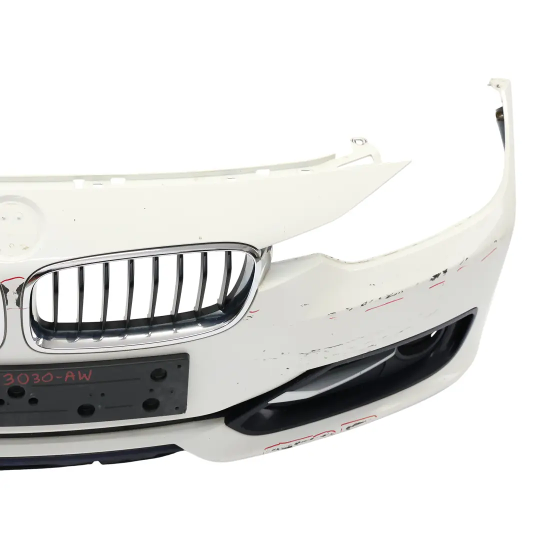 BMW F30 F31 Front Bumper Lines Trim Panel Alpinweiss 3 White - 300 - SKU 7293030-AW - Part number 7293030