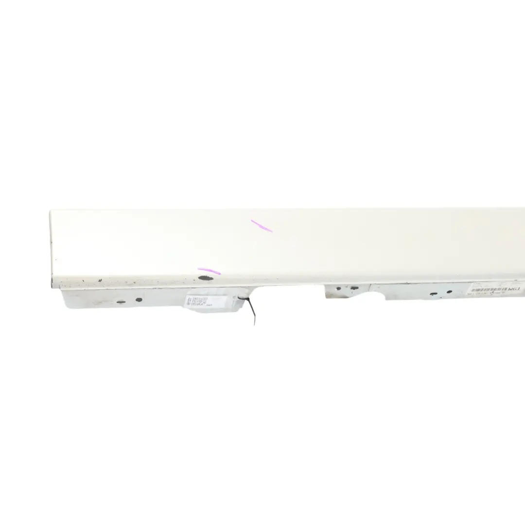 Side Skirt Door Sill Strip Cover Left N/S Mineral White Metallic - A96 to BMW F20 with Part number 7293553 BMW F20 Side Skirt Door Sill Strip Cover Left N/S Mineral White Metallic - A96 - SKU 7293553-MW - Part number 7293553