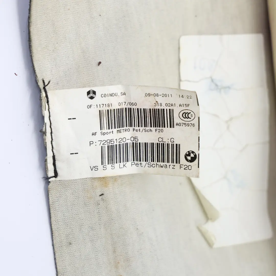 Sitzbezug Vorne Links Rechts Halbleder Blau Schwarz für BMW F20 F21 Sport mit Teilenummer 7295120 BMW F20 F21 Sport Sitzbezug Vorne Links Rechts Halbleder Blau Schwarz - SKU 7295120 - Teilenummer 7295120