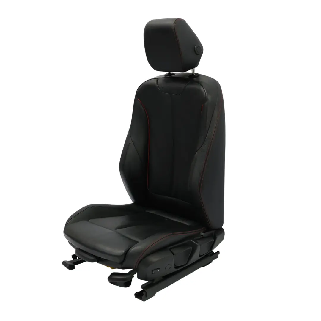 Fotel Sport Przedni Lewy Przód Grzany Skóra Czarna Czerwony Akcent do BMW F20 o numerze 7295143 BMW F20 Fotel Sport Przedni Lewy Przód Grzany Skóra Czarna Czerwony Akcent - SKU 7295143-5 - Numer Części 7295143
