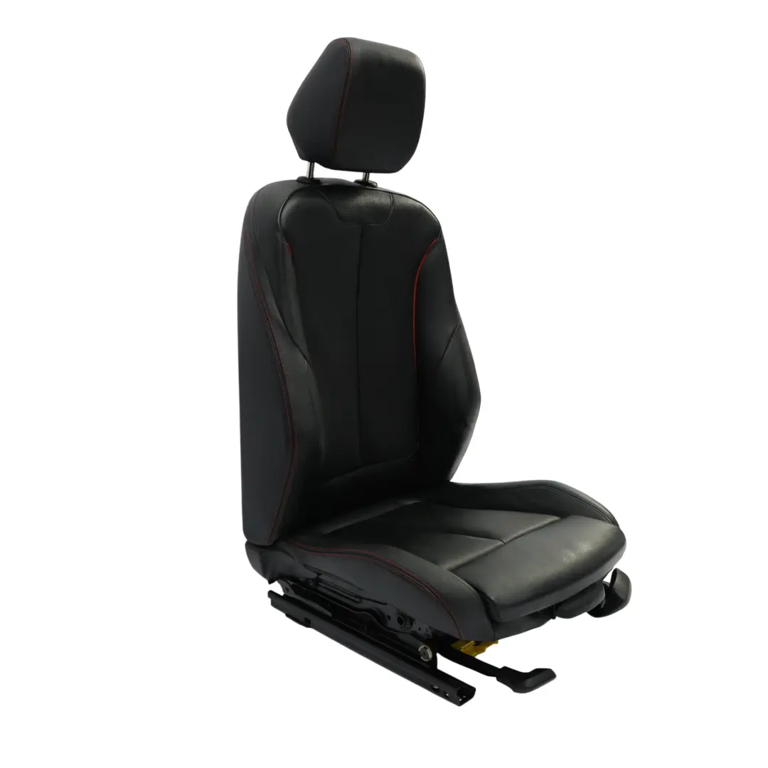 Asiento Deportivo Delantero Izquierdo Cuero Calefaccionado Akcent Rojo para BMW F20 con número de pieza 7295143 BMW F20 Asiento Deportivo Delantero Izquierdo Cuero Calefaccionado Akcent Rojo - SKU 7295143-5 - Número de pieza 7295143