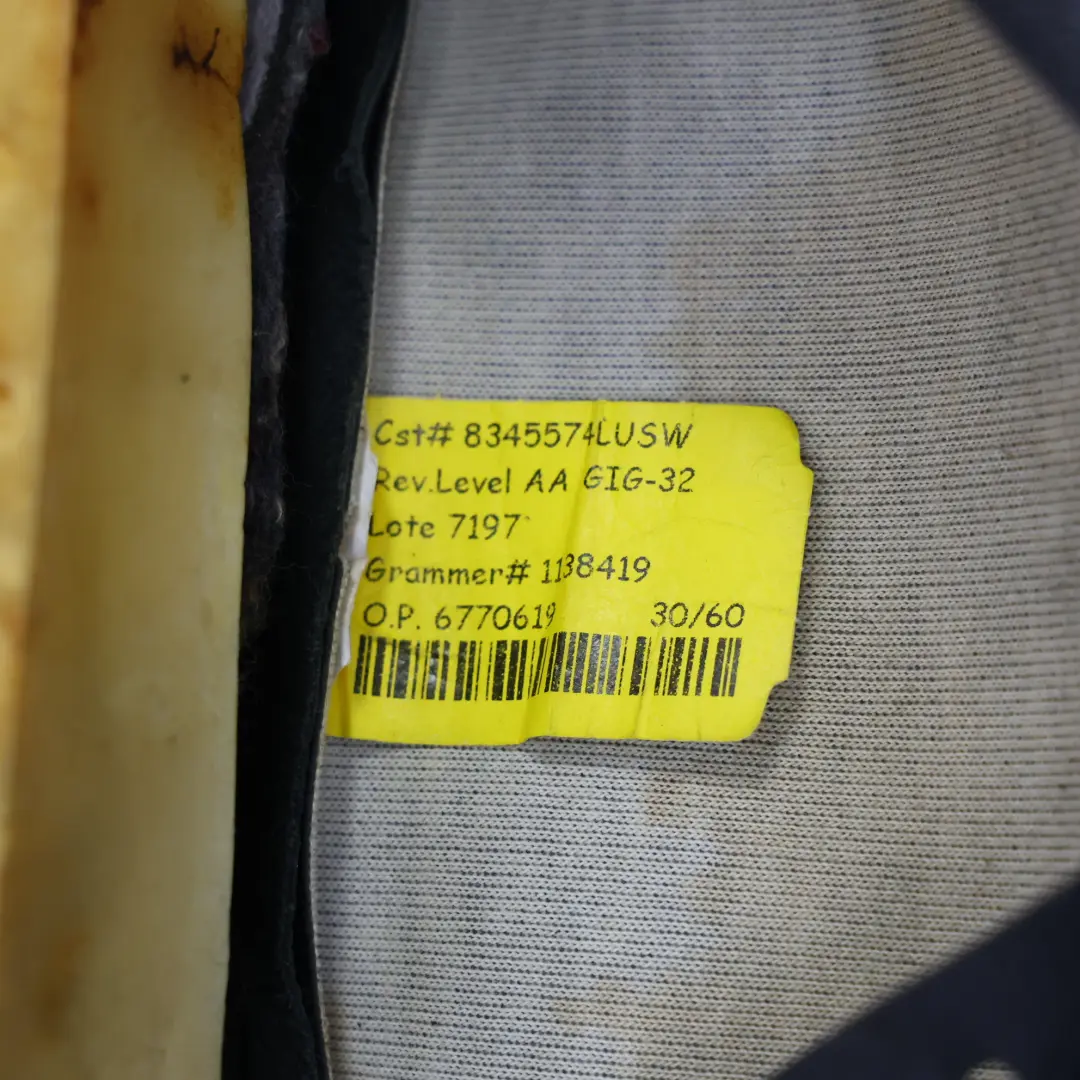 BMW E70 LCI Sport Base Asiento Conductor Cuero Nevada Negro - SKU 7307077 - Número de pieza 7307077
