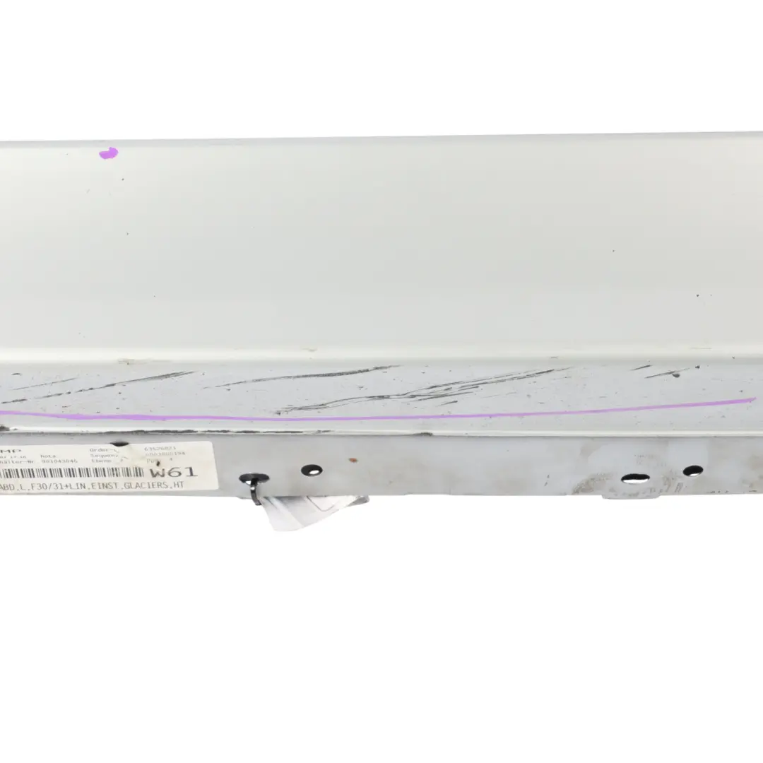  Side Skirt BMW F30 F31 Sill Strip Cover Left N/S Glacier Silver Metallic - A83 - SKU 7312751-GSB - Part number 7312751