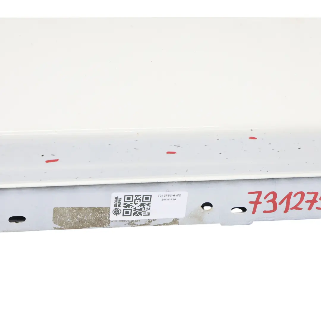 BMW F30 F31 Sottoporta striscia destra Alpinweiss 3 Bianco - 300 - SKU 7312752-AW2 - Numero di parte 7312752