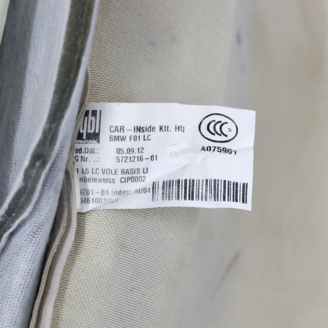 Siège Avant Gauche Chauffant Mémoire Cuir Dakota White pour BMW F01 LCI à propos du numéro de pièce 7319201 BMW F01 LCI Siège Avant Gauche Chauffant Mémoire Cuir Dakota White - SKU 7319201 - Numéro de pièce 7319201