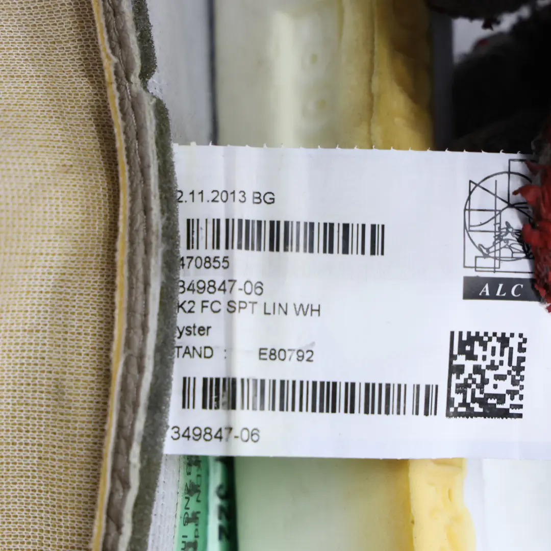 BMW F07N F10N F11N Siedzisko Podgrzewane Skóra Oyster Lewy Prawy Przód - SKU 7349847 - Numer Części 7349847