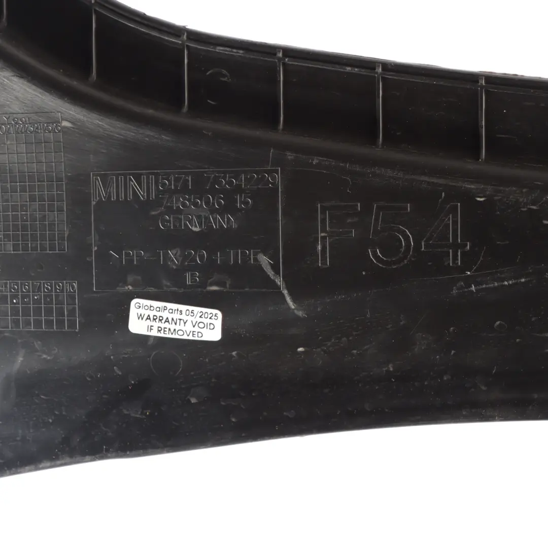 Windscreen Windshield Scuttle Apron Trim Cover Panel to Mini Clubman F54 with Part number 7354229 Mini Clubman F54 Windscreen Windshield Scuttle Apron Trim Cover Panel - SKU 7354229 - Part number 7354229