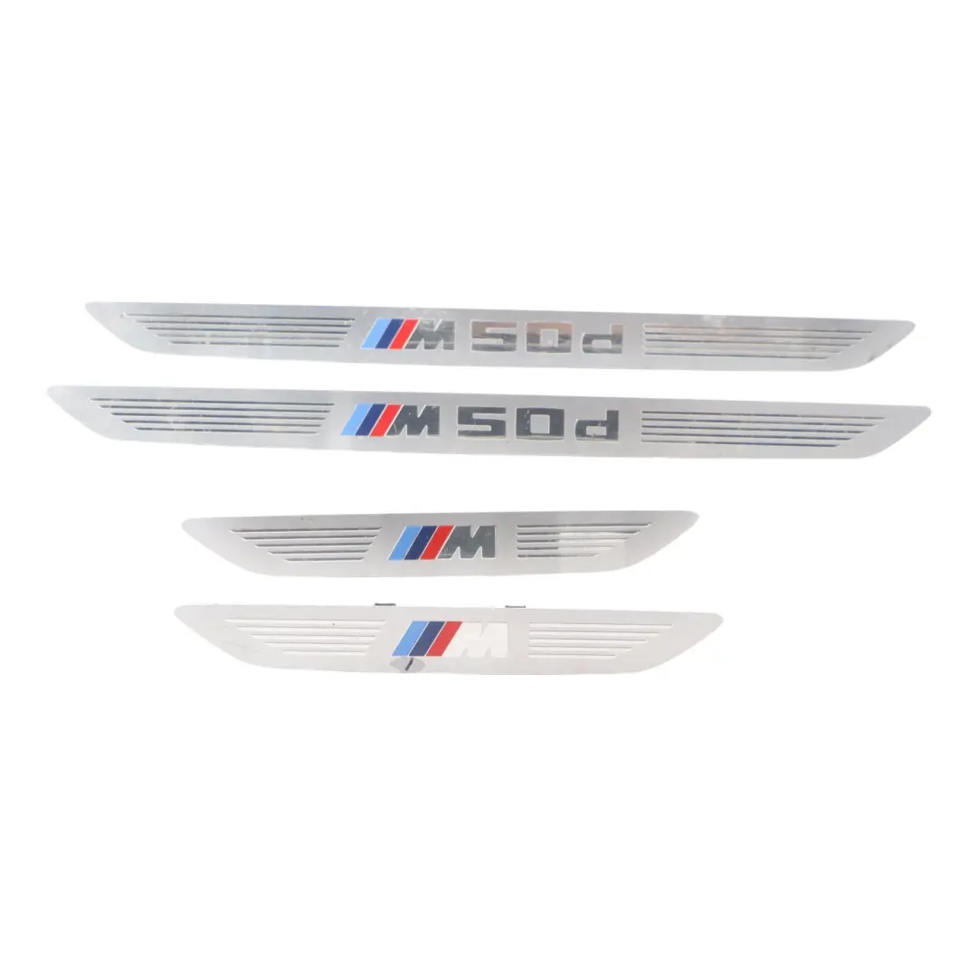 M50D Vordere Hintertür Eingang Schweller Abdeckung Platte SET für BMW X5 F15 mit Teilenummer 7370423 BMW X5 F15 M50D Vordere Hintertür Eingang Schweller Abdeckung Platte SET - SKU 7370423-1 - Teilenummer 7370423