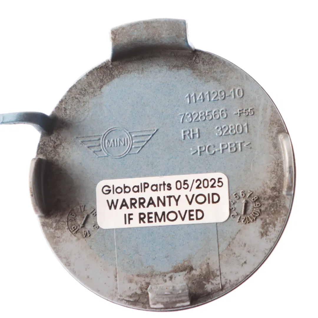 Bumper Towing Eye Hook Trim Right O/S Electric II Blue B86 to Mini F55 Rear with Part number 7380026 Mini F55 Rear Bumper Towing Eye Hook Trim Right O/S Electric II Blue B86 - SKU 7380026-ELBII - Part number 7380026