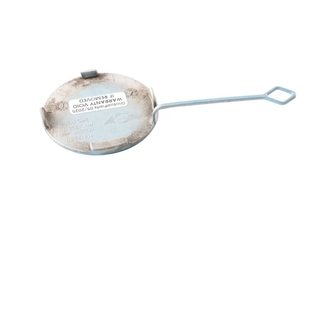 Bumper Towing Eye Hook Trim Right O/S Electric II Blue B86 to Mini F55 Rear with Part number 7380026 Mini F55 Rear Bumper Towing Eye Hook Trim Right O/S Electric II Blue B86 - SKU 7380026-ELBII - Part number 7380026