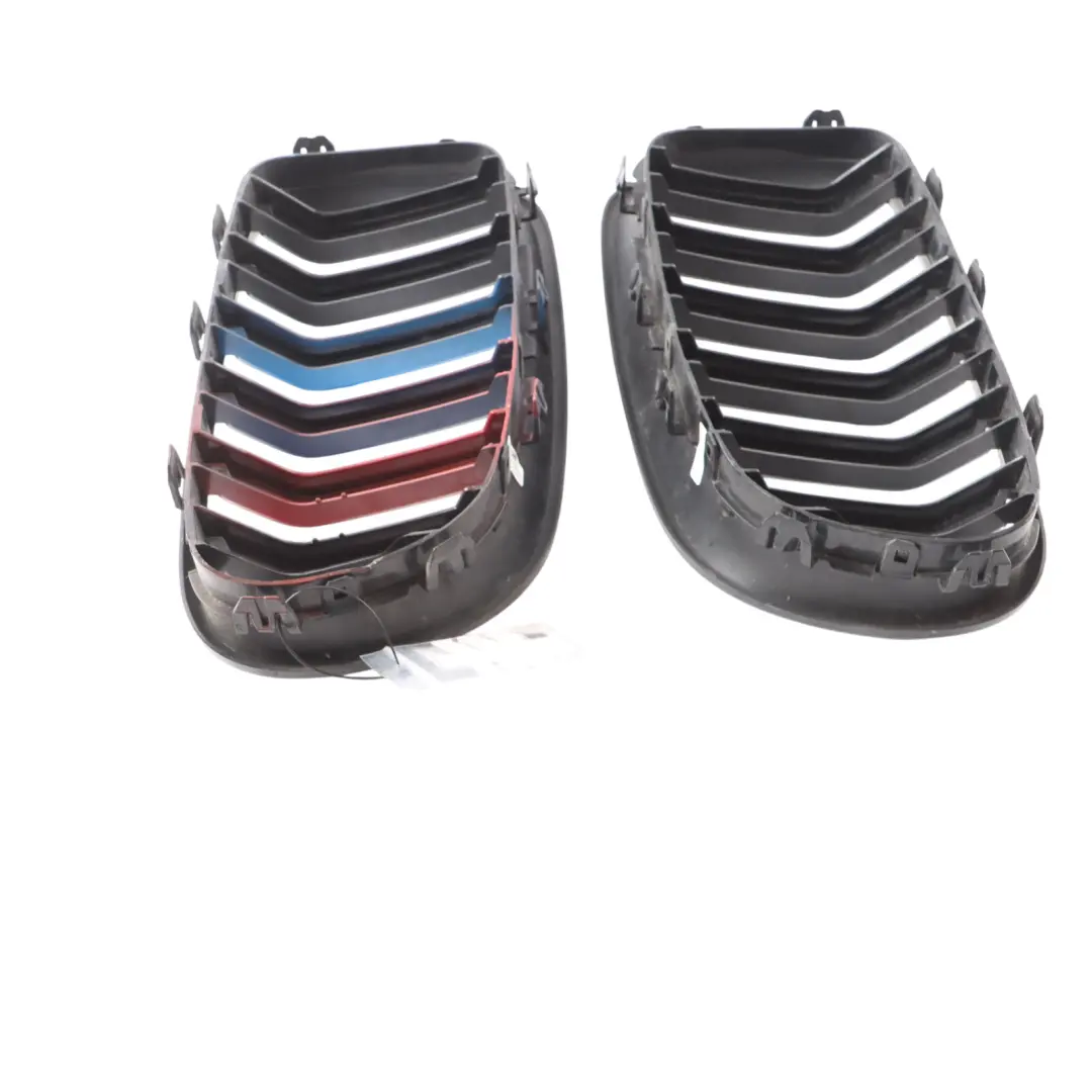 Front Bumper Grille Frame Left Right N/O/S Black Set to BMW F10 LCI with Part number 7412324 BMW F10 LCI Front Bumper Grille Frame Left Right N/O/S Black Set - SKU 7412324-7412323 - Part number 7412324