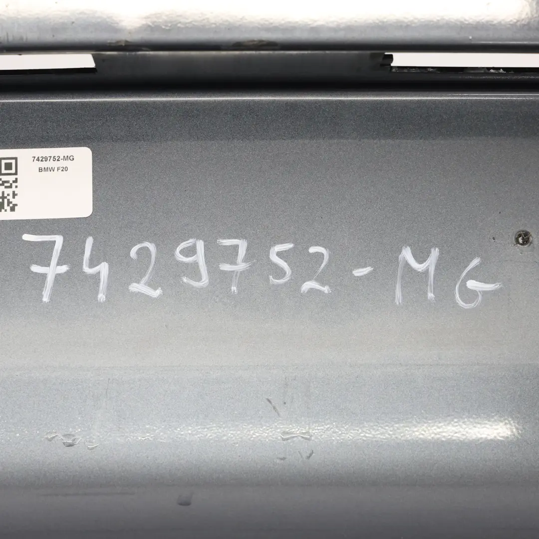 Bumper BMW F20 F21 LCI Trim Panel Covering Mineral Grau Metallic - B39 to Rear with Part number 7429752 Rear Bumper BMW F20 F21 LCI Trim Panel Covering Mineral Grau Metallic - B39 - SKU 7429752-MG - Part number 7429752
