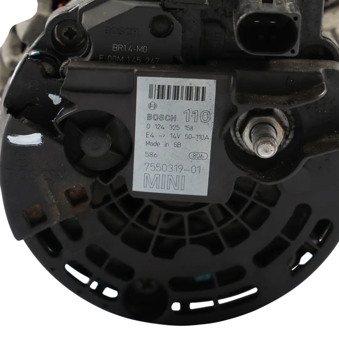 Gasolina W10 Alternador Generador 110A 7550319 para MINI Cooper One R50 R52 con número de pieza 7550997 MINI Cooper One R50 R52 Gasolina W10 Alternador Generador 110A 7550319 - SKU 7550319-1 - Número de pieza 7550997