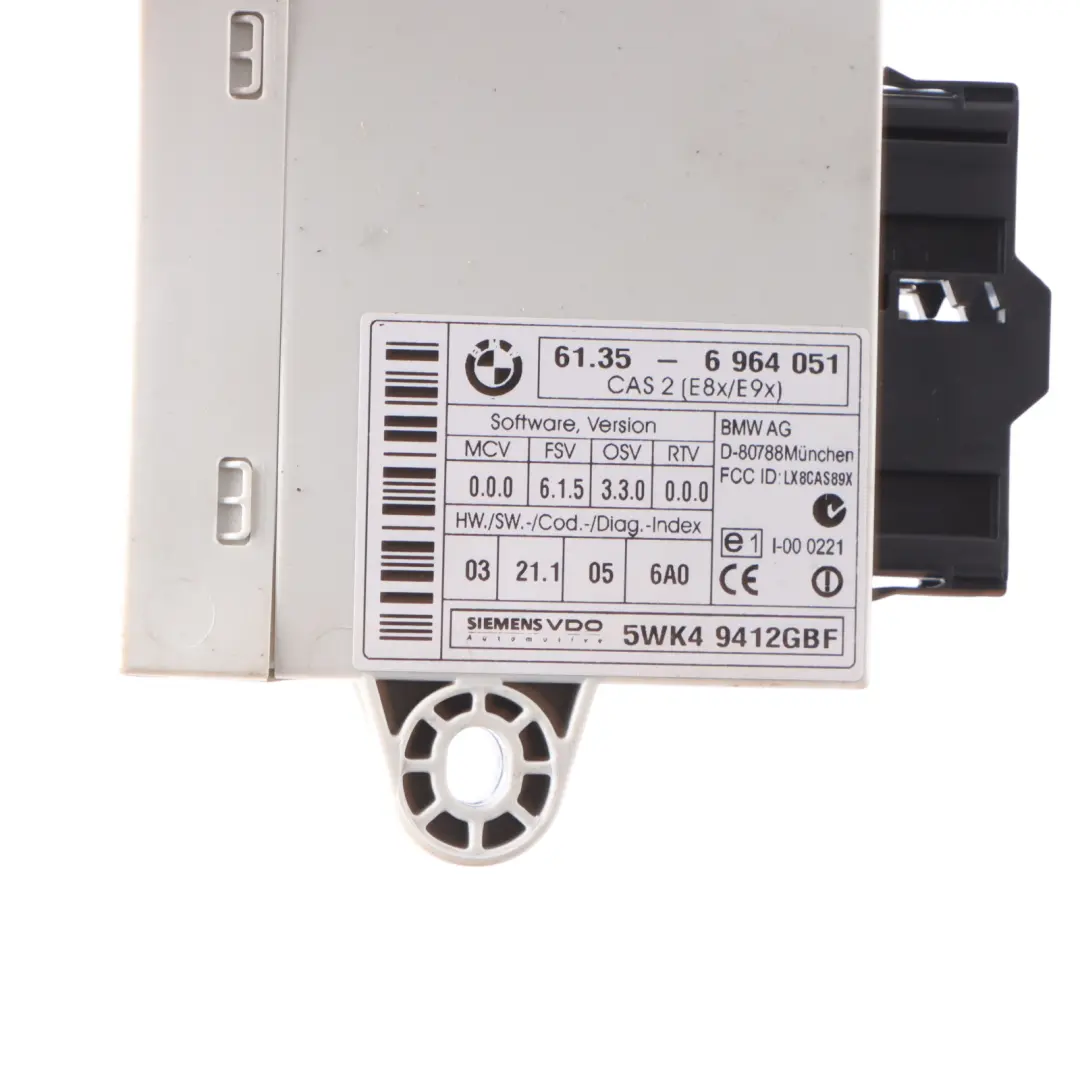 BMW E60 E90 E91 N52 325i 525i Engine ECU Kit DME CAS2 + Key Manual - SKU 7552393-2 - Part number 7552393
