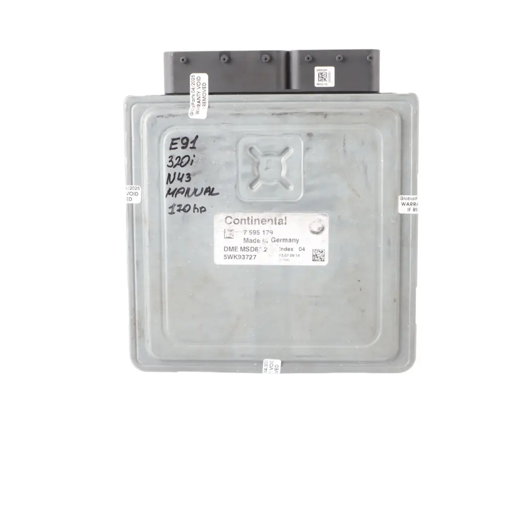 BMW E81 E87 LCI E90 N43 170HP Motor Steuergerät ECU Kit DME Manuell - SKU 7595179-1 - Teilenummer 7595179