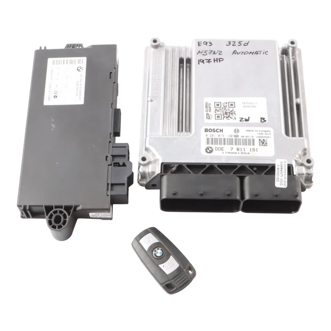 BMW E60 LCI E90 325d 525d M57N2 Kit Centralina DDE ECU Automatico - SKU 7811151-1 - Numero di parte 7811151