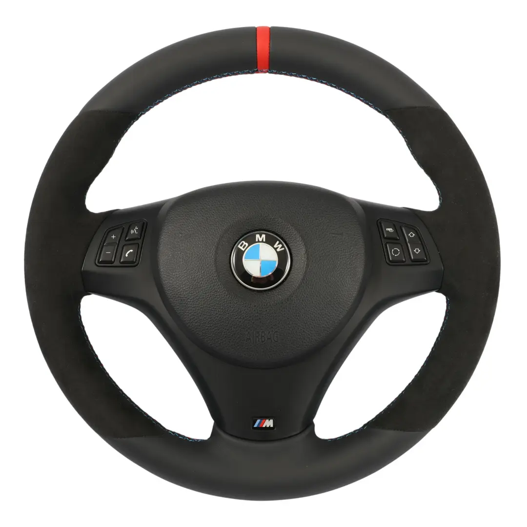 Nuova Pelle / Alcantara M Sport Volante Sportivo Airbag per BMW E81 E87 E90 E91 E92 con numero di parte 7839114 BMW E81 E87 E90 E91 E92 Nuova Pelle / Alcantara M Sport Volante Sportivo Airbag - SKU 7839114-8-SET - Numero di parte 7839114
