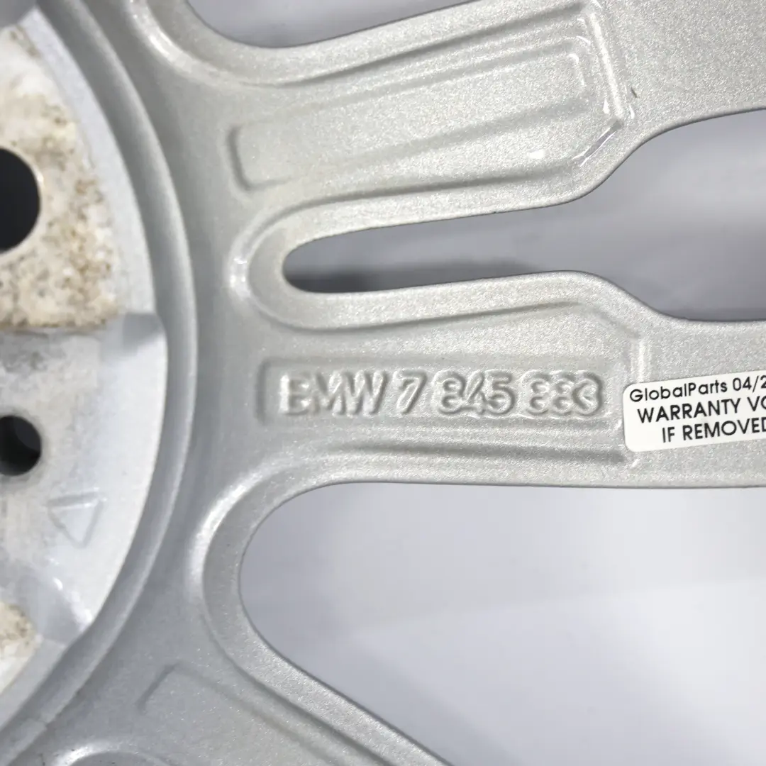 BMW F30 F31 Srebrna Tylna Felga Aluminiowa 19" 8,5J ET:47 M Star - SKU 7845883-14 - Numer Części 7845883