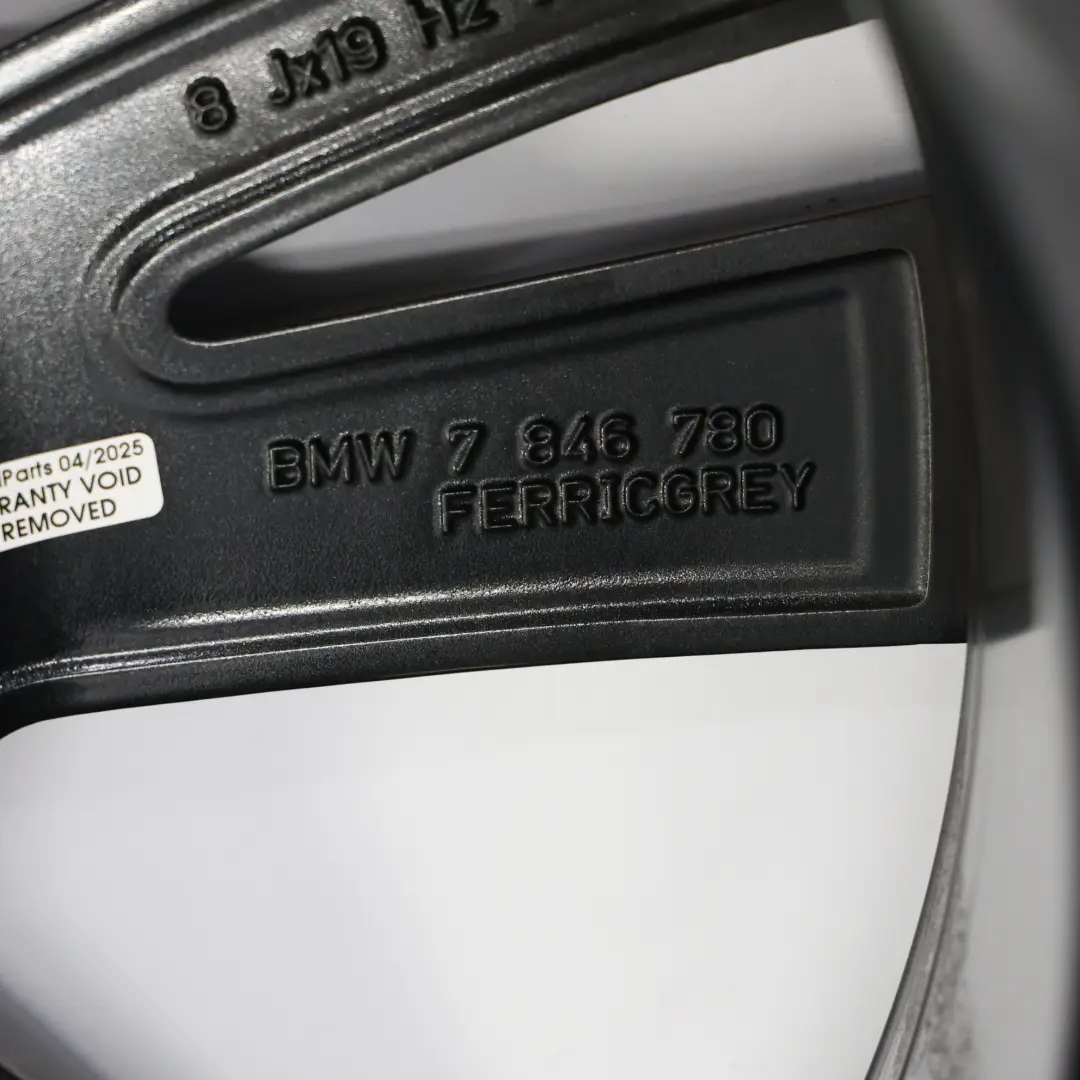 BMW F30 F32 Ferricgrey Alloy Wheel Rim 19" M Double Spoke 442 8J ET:36 - SKU 7846780-3 - Part number 7846780