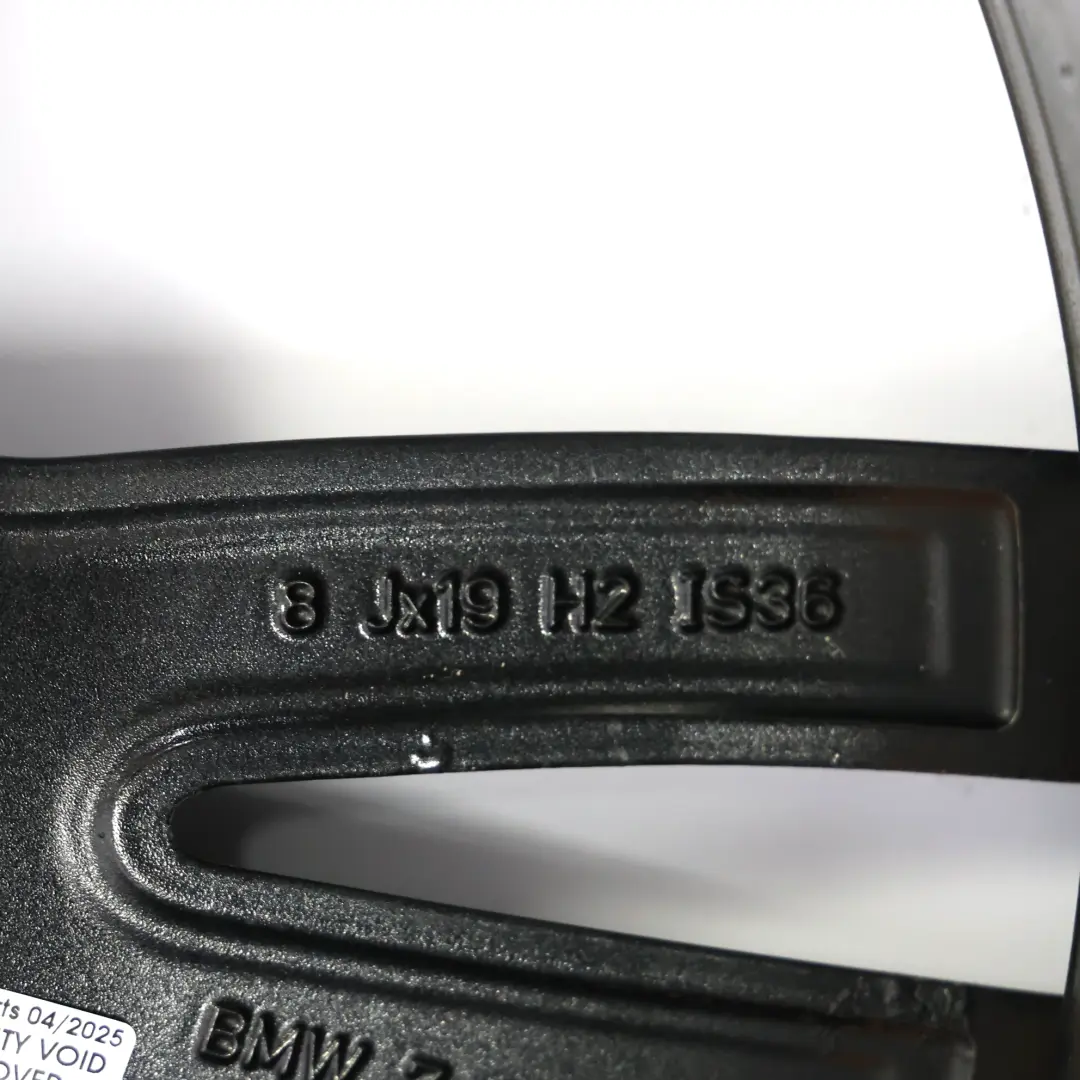 BMW F30 Felga Aluminiowa Ferricgrey 19" M Double Spoke 442 8J ET:36 - SKU 7846780-5 - Numer Części 7846780