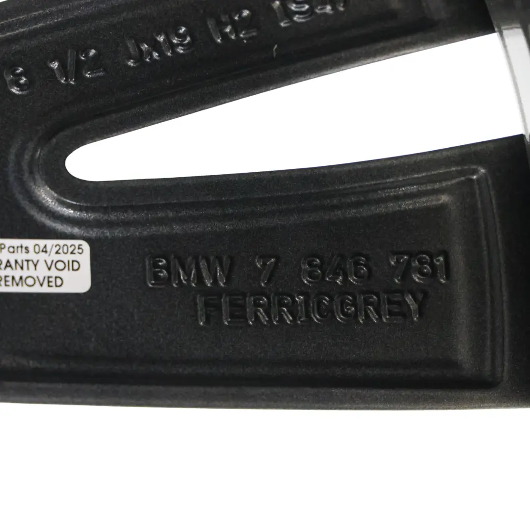 Ferricgrey Rear Alloy Wheel Rim 19" 8,5J ET:47 M Double Spoke 442 to BMW F30 F32 with Part number 7846781 BMW F30 F32 Ferricgrey Rear Alloy Wheel Rim 19" 8,5J ET:47 M Double Spoke 442 - SKU 7846781-13 - Part number 7846781