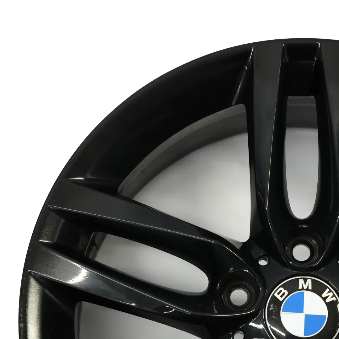 BMW F20 F21 Cerchio posteriore lega nera 18" ET:52 8J M Doppie razze 461 - SKU 7846785-5 - Numero di parte 7846785