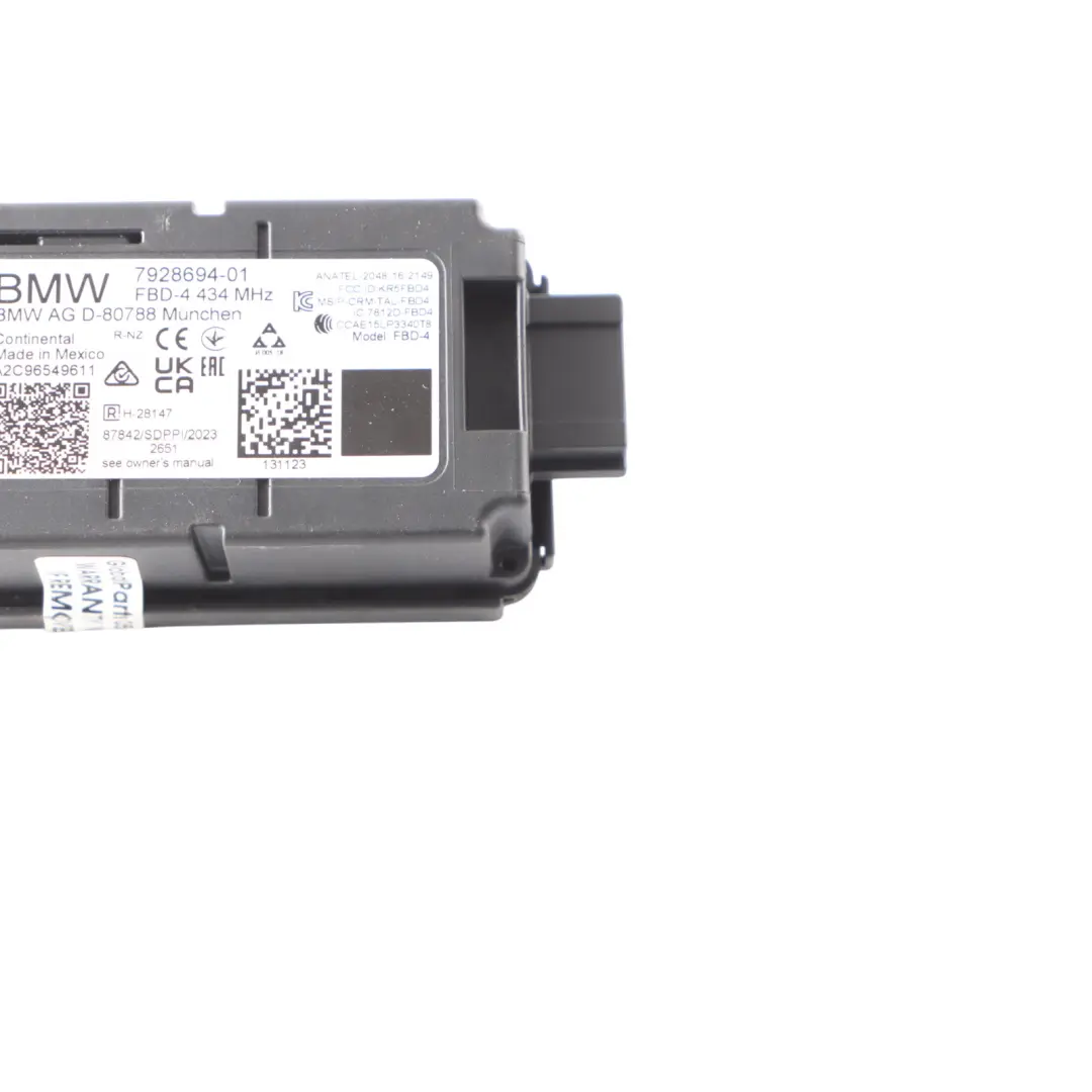 Remote Control Radio Receiver Unit 434 MHz to BMW F40 with Part number 7928694 BMW F40 Remote Control Radio Receiver Unit 434 MHz - SKU 7928694 - Part number 7928694