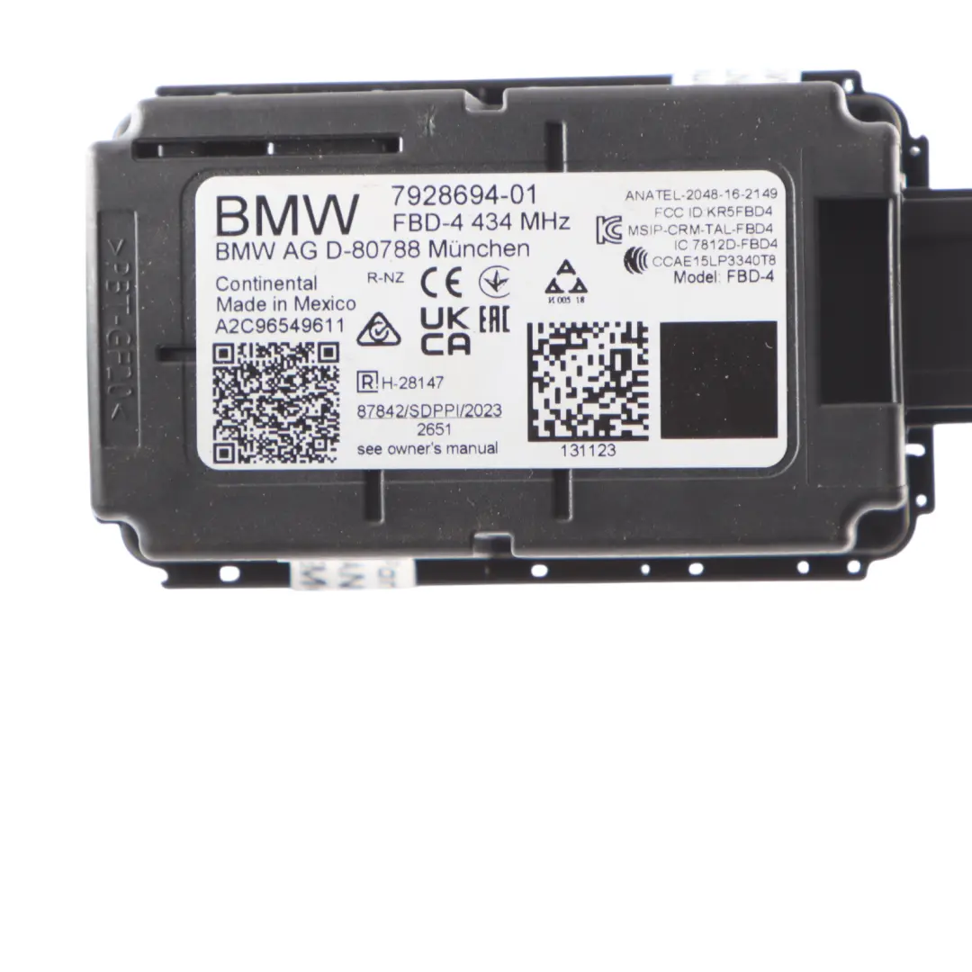 Remote Control Radio Receiver Unit 434 MHz to BMW F40 with Part number 7928694 BMW F40 Remote Control Radio Receiver Unit 434 MHz - SKU 7928694 - Part number 7928694