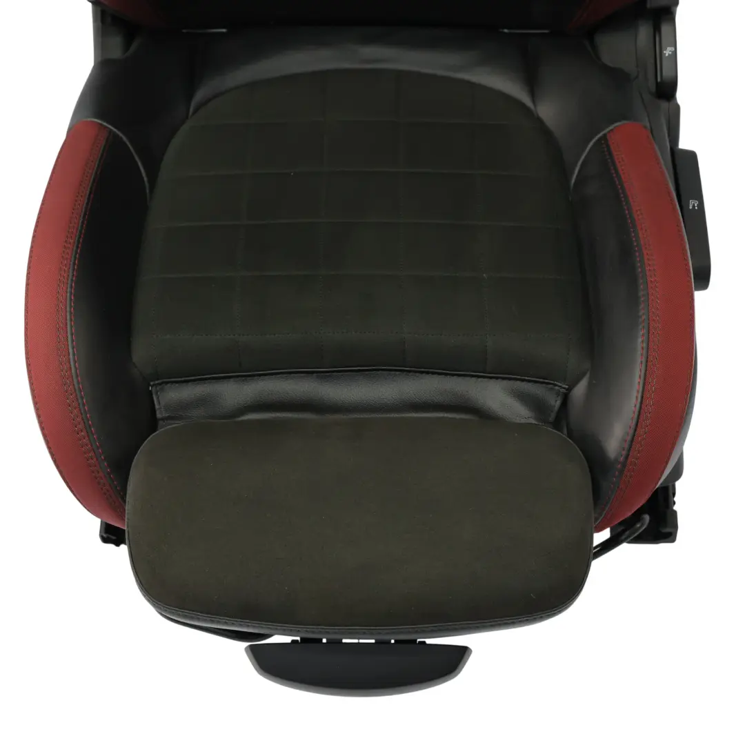 Front JCW Dinamica Left N/S Heated Red Black Half Leather to Mini F56 Sport Seat with Part number 7939773 Mini F56 Sport Seat Front JCW Dinamica Left N/S Heated Red Black Half Leather - SKU 7939773-1 - Part number 7939773