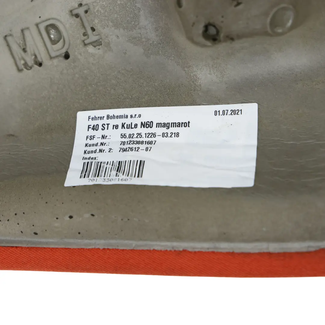 Bench Sofa Side Finisher Cover Panel Right O/S to BMW F40 Rear with Part number 7942612 BMW F40 Rear Bench Sofa Side Finisher Cover Panel Right O/S - SKU 7942612 - Part number 7942612