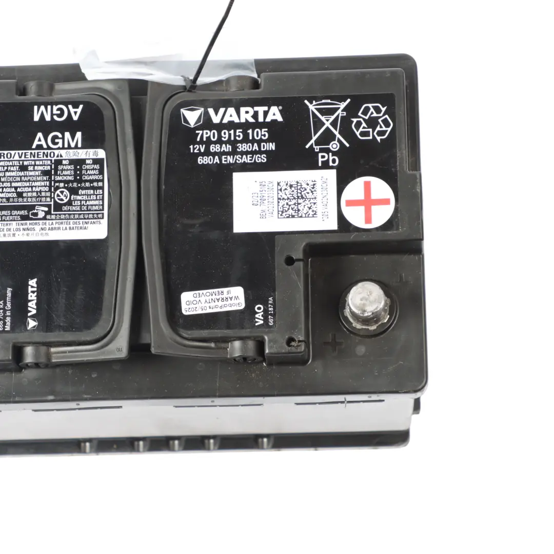 Audi Volkswagen Varta Car Battery Accumulator AGM 12V 68Ah 680A - SKU 7P0915105 - Part number 7P0915105
