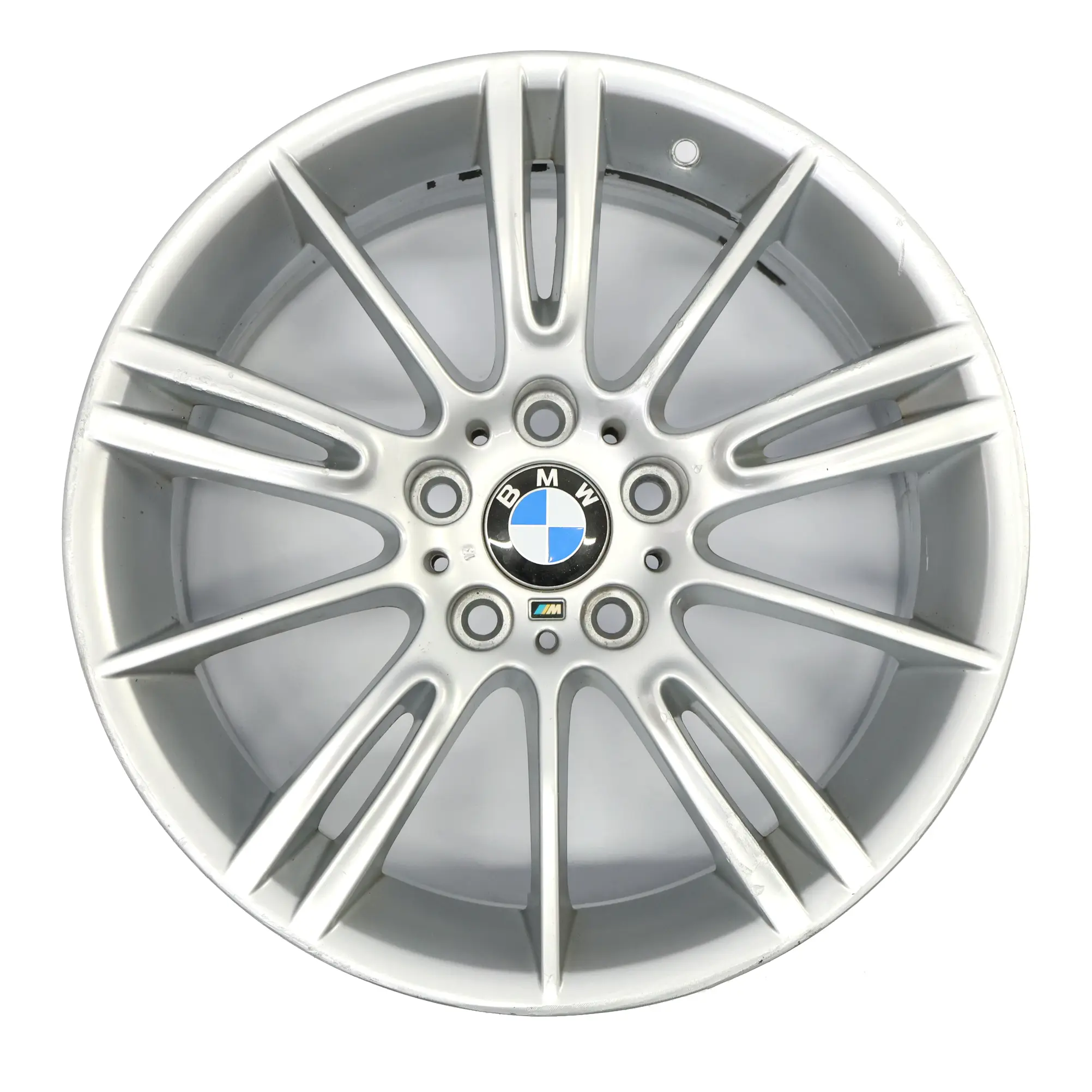 BMW E90 E91 E92 E93 Llanta aleación delantera plateada 18" 34 8J M Spider Spoke