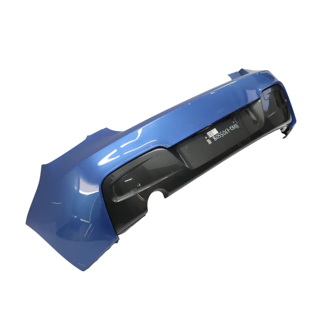 Bumper Trim Panel Estorilblau Estoril Blue - B45 to BMW F20 F21 M Sport Rear with Part number 8055067 BMW F20 F21 M Sport Rear Bumper Trim Panel Estorilblau Estoril Blue - B45 - SKU 8055067-EB1 - Part number 8055067