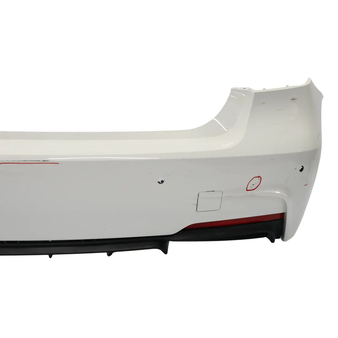 BMW F30 M Sport Rear Bumper Trim Panel PDC Alpinweiss 3 Alpine White - 300 - SKU 8056497-AW - Part number 8056497