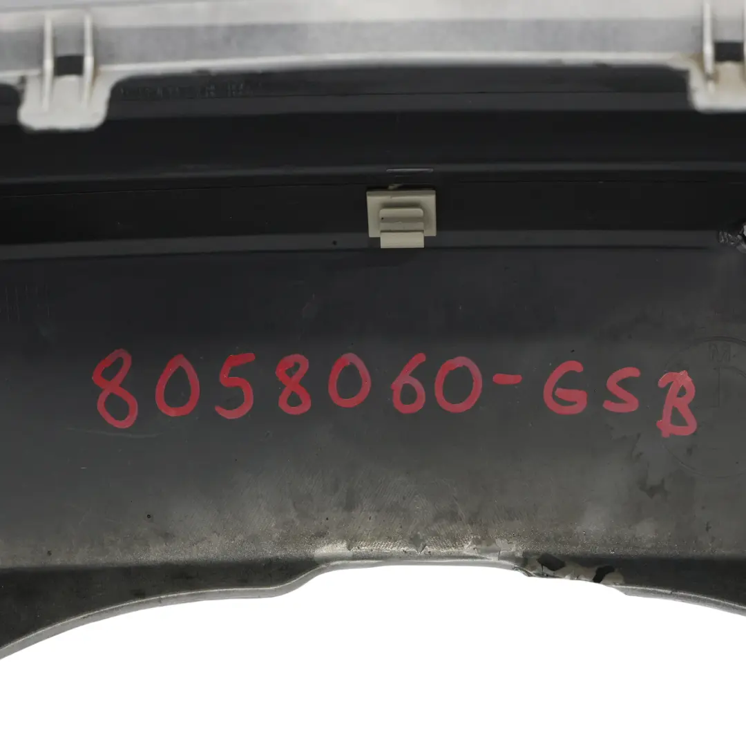 Bumper M Sport Trim Panel PDC Glacier Silver Metallic - A83 to BMW X5 F15 Rear with Part number 8058060 BMW X5 F15 Rear Bumper M Sport Trim Panel PDC Glacier Silver Metallic - A83 - SKU 8058060-GSB - Part number 8058060