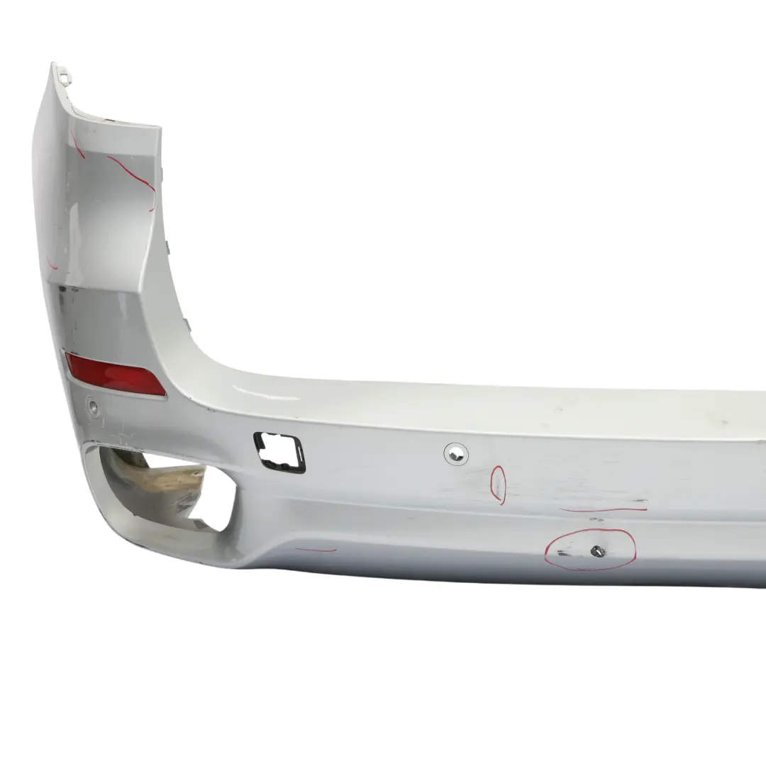 Bumper M Sport Trim Panel PDC Glacier Silver Metallic - A83 to BMW X5 F15 Rear with Part number 8058060 BMW X5 F15 Rear Bumper M Sport Trim Panel PDC Glacier Silver Metallic - A83 - SKU 8058060-GSB - Part number 8058060