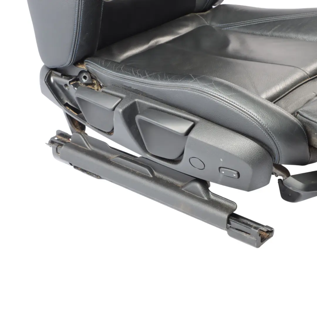 Front Right O/S Heated Black Leather Contrast Blue to BMW F30 F31 LCI M Sport Seat with Part number 8069662 BMW F30 F31 LCI M Sport Seat Front Right O/S Heated Black Leather Contrast Blue - SKU 8069662-3 - Part number 8069662