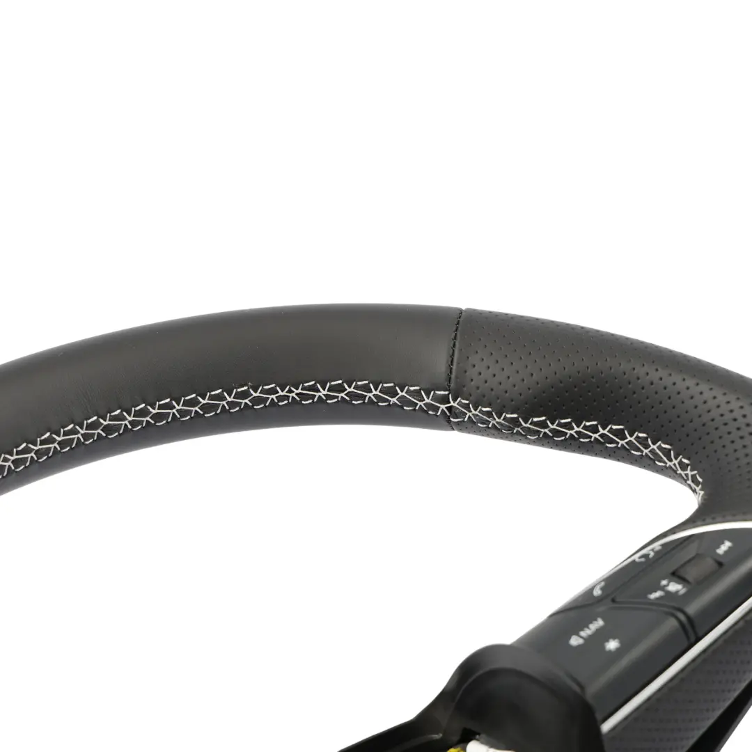  Volant Audi Q5 FY S-Line NEUF Cuir Noir Fond Plat Filets Blancs - SKU 80A419091AE-1 - Numéro de pièce 80A419091AE