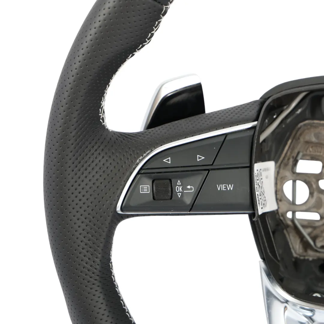 Volante Audi Q3 SQ3 RSQ3 NUEVO Cuero Negro Fondo Plano Palanca de Cambio - SKU 83A419091AR-1 - Número de pieza 83A419091AR