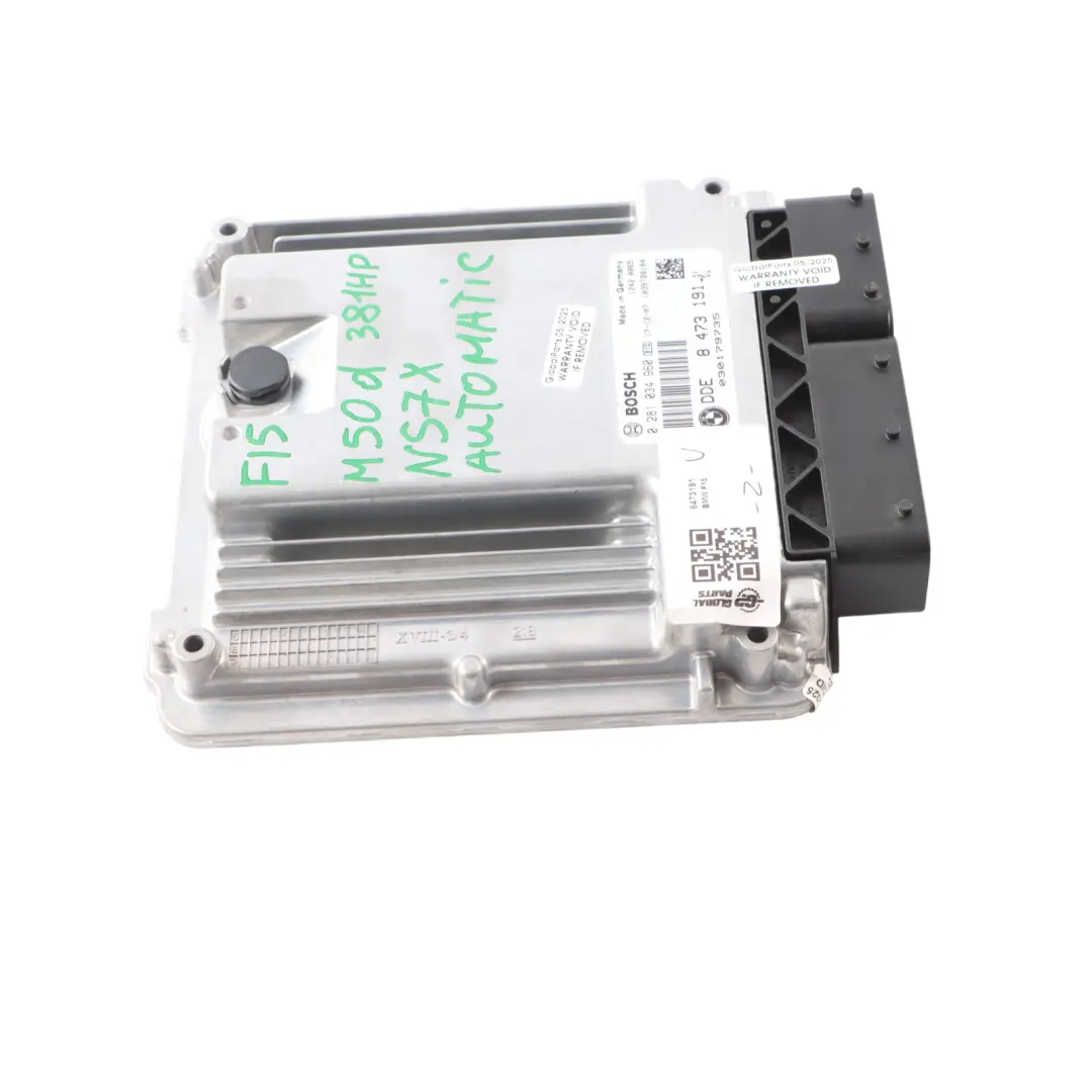 M50d N57X 381HP Engine Control Unit ECU DDE Automatic to BMW X5 F15 with Part number 8473191 BMW X5 F15 M50d N57X 381HP Engine Control Unit ECU DDE Automatic - SKU 8473191 - Part number 8473191