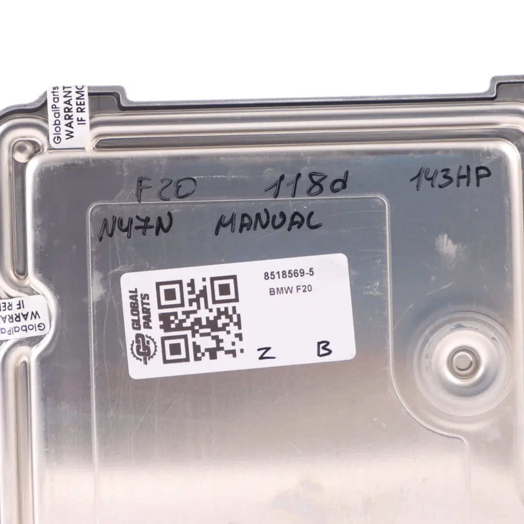 N47N 118d 318d Centralina Motore DDE Manuale per BMW F20 F21 F30 F31 con numero di parte 8518569 BMW F20 F21 F30 F31 N47N 118d 318d Centralina Motore DDE Manuale - SKU 8518569-5 - Numero di parte 8518569