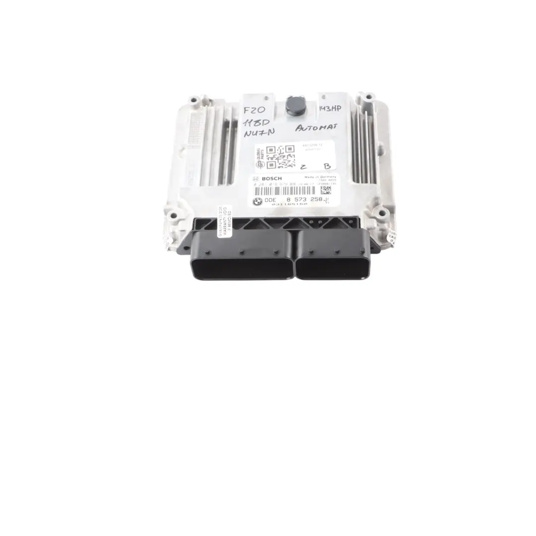 BMW F20 F30 F31 118d 318d N47N 143HP Engine Control ECU DDE Automatic - SKU 8573258-12 - Part number 8573258