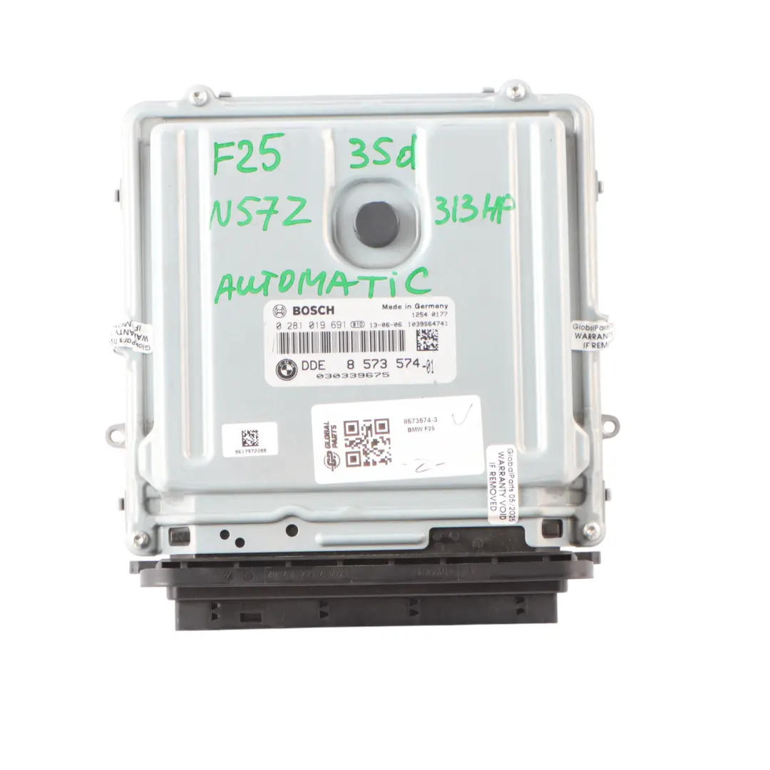 BMW X3 F25 35d N57Z 313HP Engine ECU Kit DDE CAS4 + Key Automatic - SKU 8573574-3 - Part number 8573574