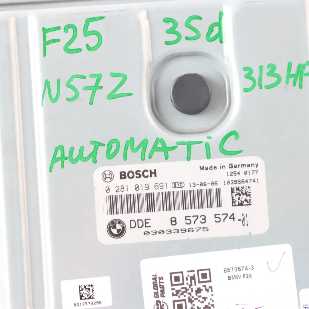 BMW X3 F25 35d N57Z 313HP Engine ECU Kit DDE CAS4 + Key Automatic - SKU 8573574-3 - Part number 8573574