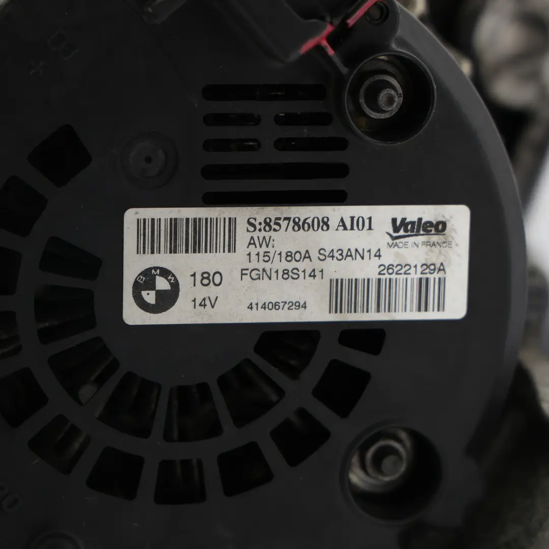 Alternador Generador 180A 8578608 para BMW F20 F21 F30 F31 Diesel con número de pieza 8578609 BMW F20 F21 F30 F31 Diesel Alternador Generador 180A 8578608 - SKU 8578609-1 - Número de pieza 8578609